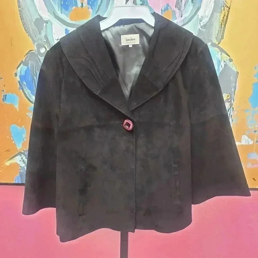Neiman Marcus Exclusive Black Suede Jacket